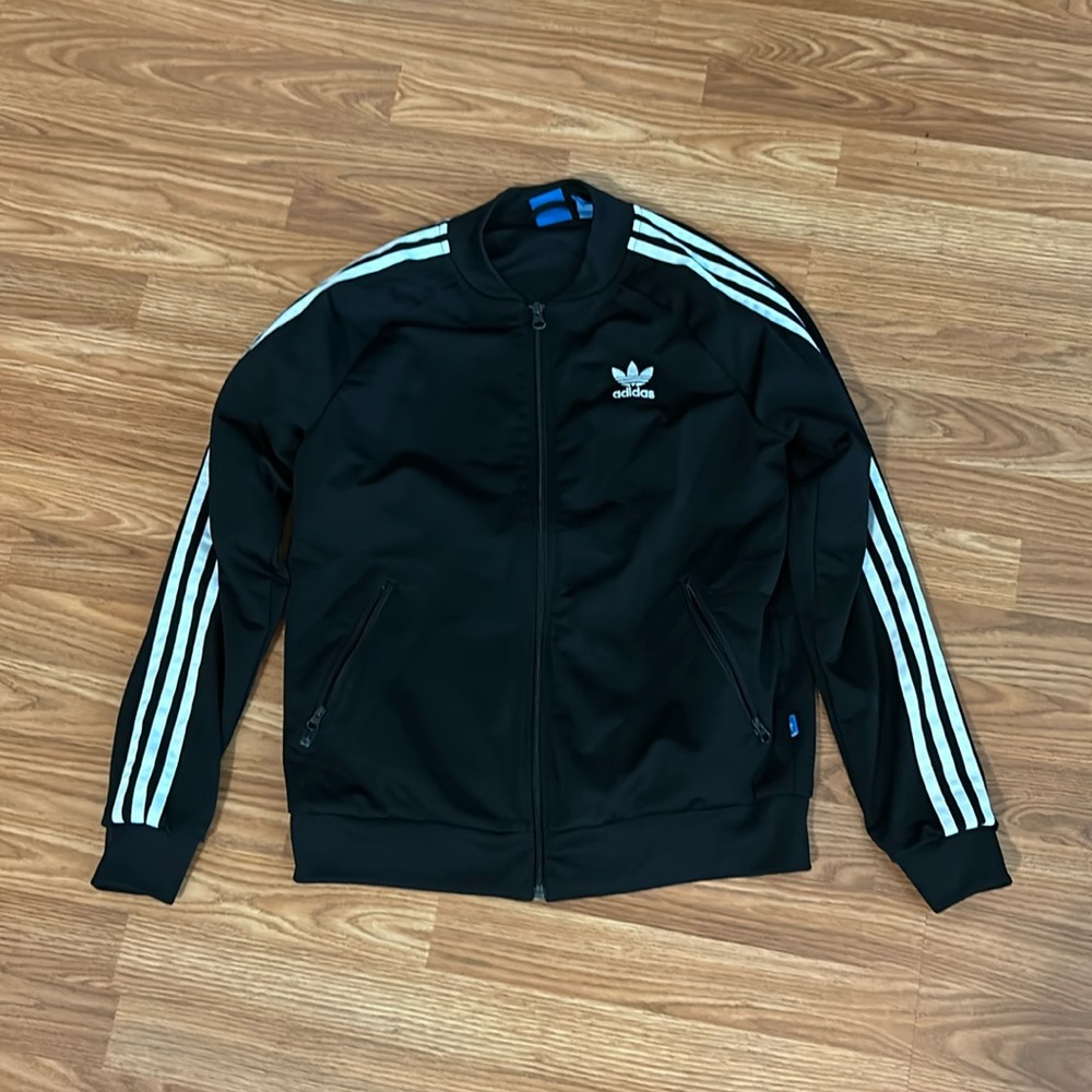 Adidas superstar zip up track jacket size m